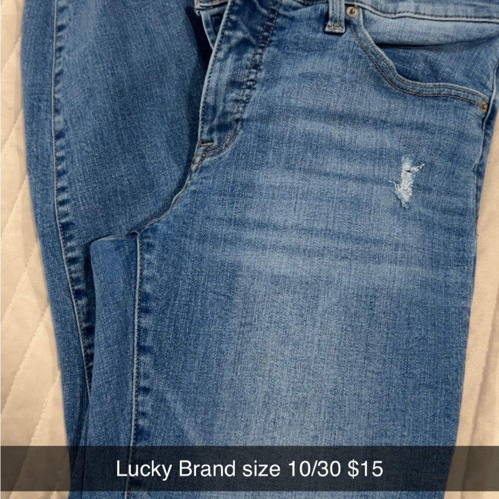 Lucky Brand Men's Distressed Blue Slim Jeans